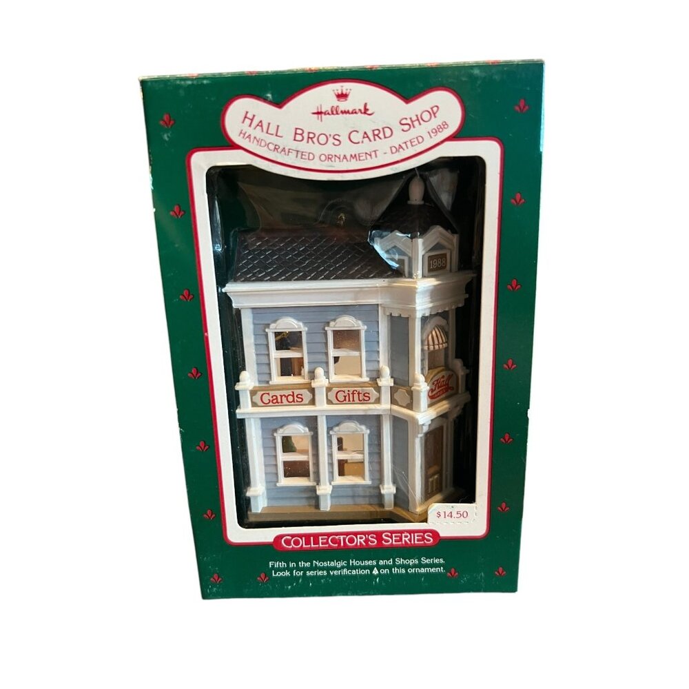 1988 Hallmark Hall Bro's Card Shop‎ #5 Nostalgic Homes & Shops Series W Box